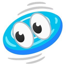 eyes and flying disc