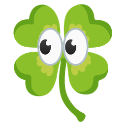 eyes and four leaf clover