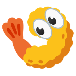 eyes and fried shrimp