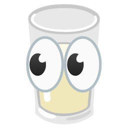 eyes and glass of milk