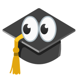 eyes and graduation cap