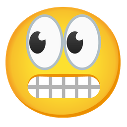 eyes and grimacing face