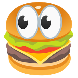 eyes and hamburger