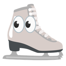 eyes and ice skate
