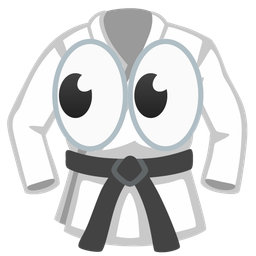 eyes and martial arts uniform