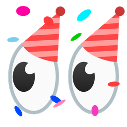 eyes and partying face