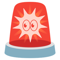 eyes and police car light