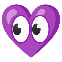 eyes and purple heart