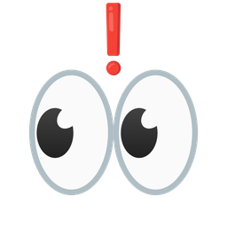 eyes and red exclamation mark