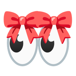 eyes and ribbon