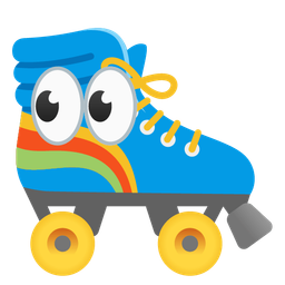 eyes and roller skate