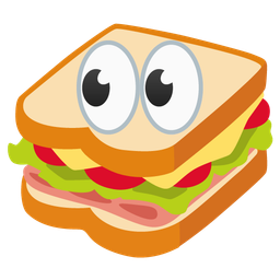 eyes and sandwich