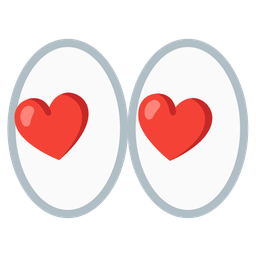 Eyes and Smiling face with heart-eyes