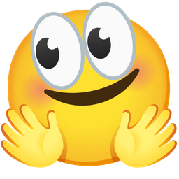 Eyes and Smiling face with open hands