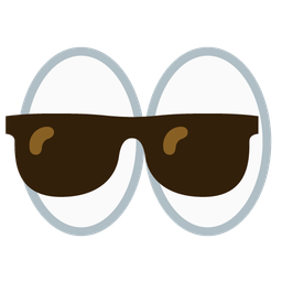 eyes and smiling face with sunglasses
