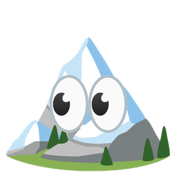 eyes and snow-capped mountain