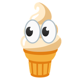 eyes and soft ice cream