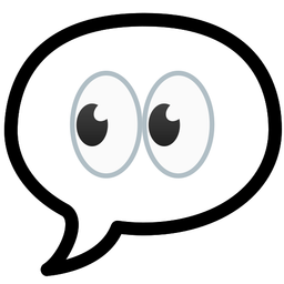 eyes and speech balloon