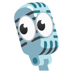 eyes and studio microphone