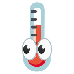 eyes and thermometer