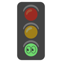 eyes and vertical traffic light