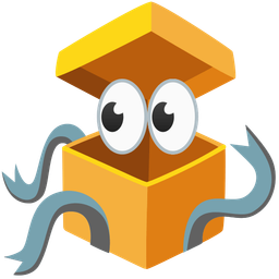 eyes and wrapped gift