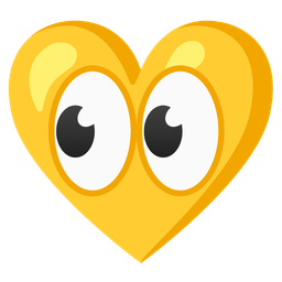 eyes and yellow heart