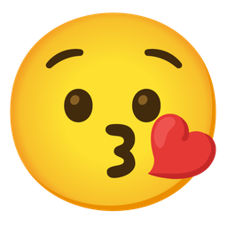 face blowing a kiss and anguished face