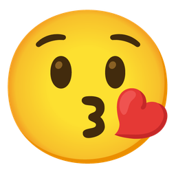 face blowing a kiss and astonished face