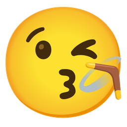 face blowing a kiss and boomerang
