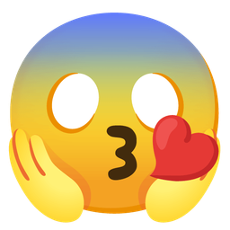 face blowing a kiss and face screaming in fear