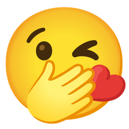 face blowing a kiss and face with open eyes and hand over mouth