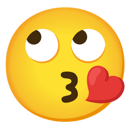 face blowing a kiss and face with rolling eyes