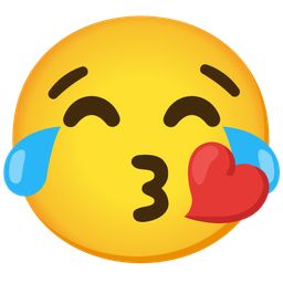 Face blowing a kiss and Face with tears of joy