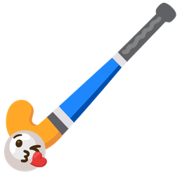 face blowing a kiss and field hockey