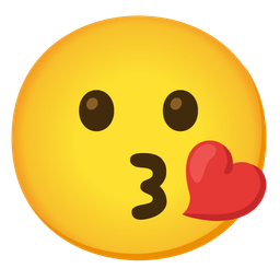 Face blowing a kiss and Grinning face