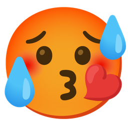 face blowing a kiss and hot face