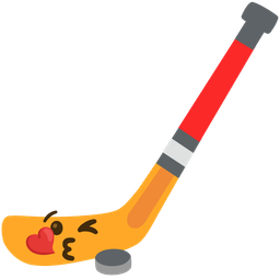 face blowing a kiss and ice hockey