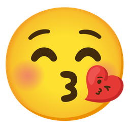 Face blowing a kiss and Kissing face with closed eyes