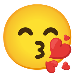 Face blowing a kiss and Kissing face with smiling eyes