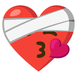 face blowing a kiss and mending heart