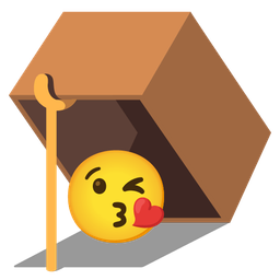 face blowing a kiss and mouse trap