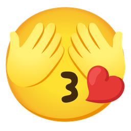 face blowing a kiss and see-no-evil monkey