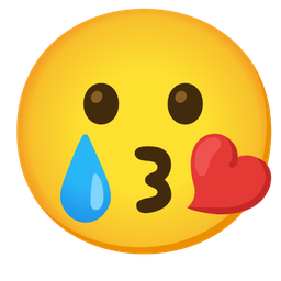 Face blowing a kiss and Smiling face with tear