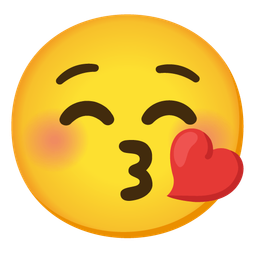 Face blowing a kiss and Smiling face