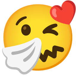 face blowing a kiss and sneezing face