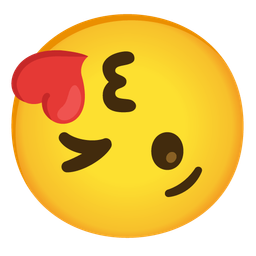 Face blowing a kiss and Upside-down face