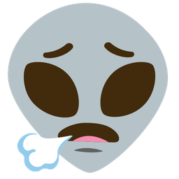face exhaling and alien
