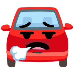 face exhaling and automobile