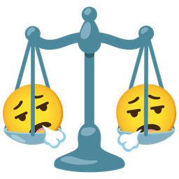 face exhaling and balance scale